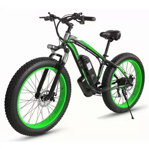 Forever E-Glide Snow 26 Fat Tire Electric Mountain Bike 350W 21-Speed