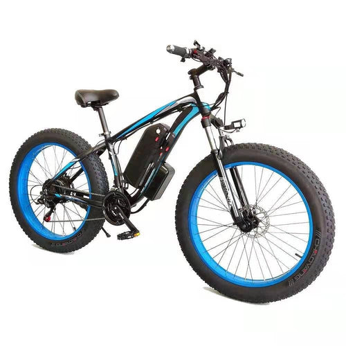 Forever E-Glide Snow 26 Fat Tire Electric Mountain Bike 350W 21-Speed