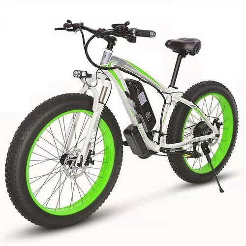 Forever E-Glide Snow 26 Fat Tire Electric Mountain Bike 350W 21-Speed