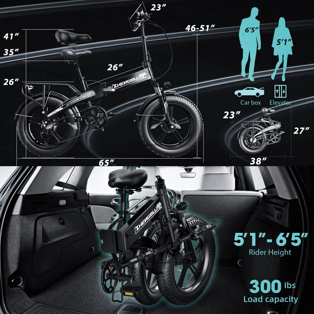 750W Fat Tire Electric Bike — Samsung 48V Battery, All-Terrain eBike