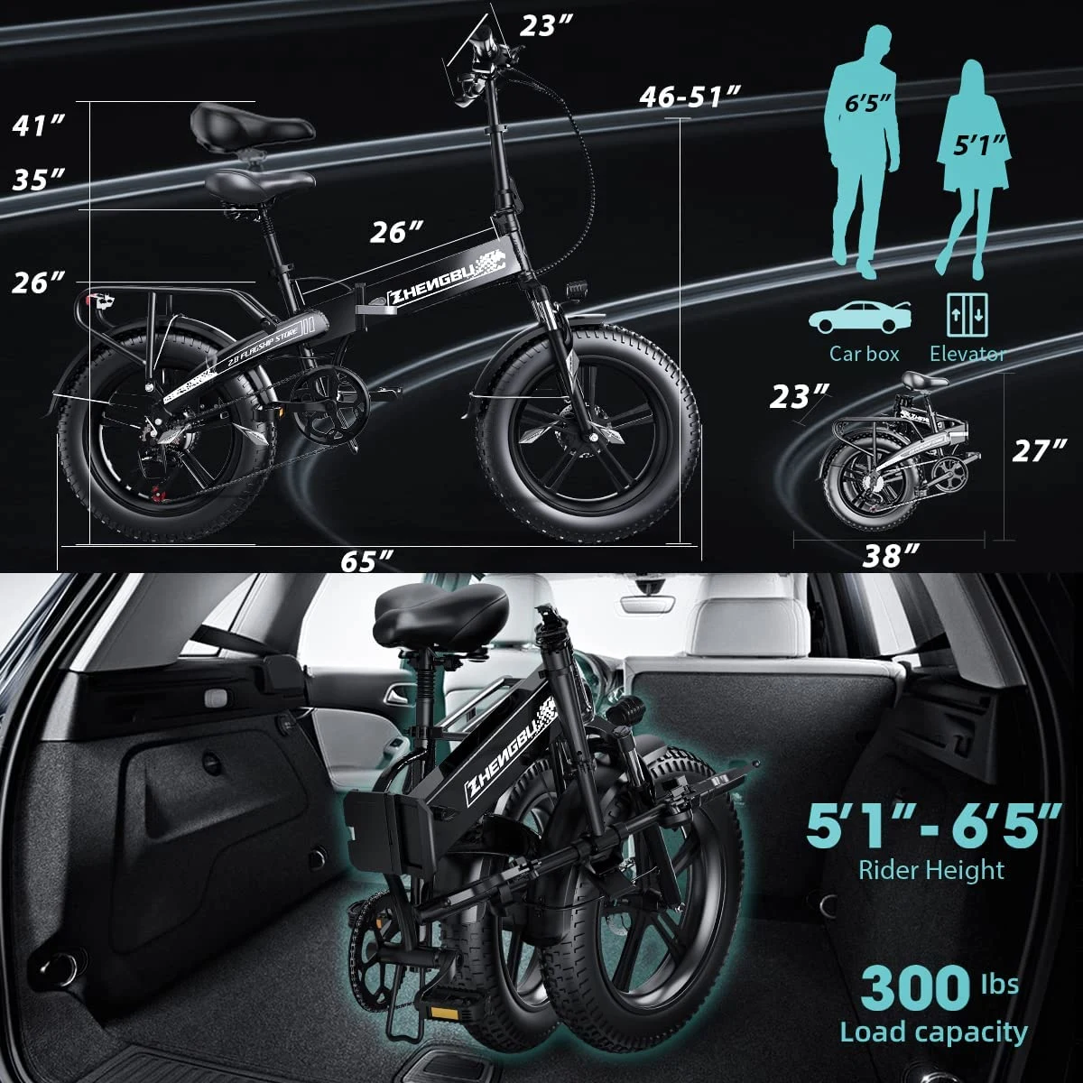 750W Fat Tire Electric Bike — Samsung 48V Battery, All-Terrain eBike