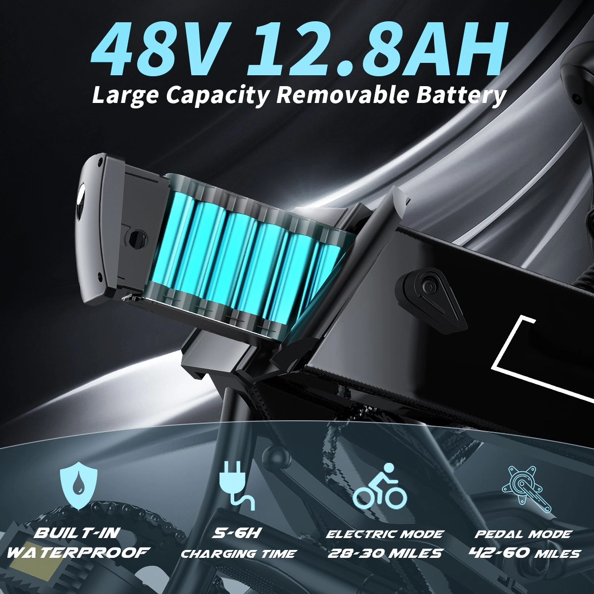 750W Fat Tire Electric Bike — Samsung 48V Battery, All-Terrain eBike