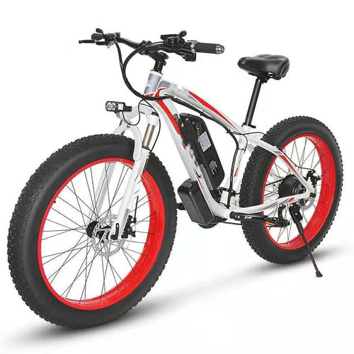 Forever E-Glide Snow 26 Fat Tire Electric Mountain Bike 350W 21-Speed