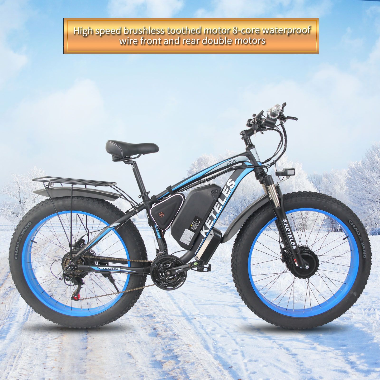 Ketteles K800 Full Alloy Electric Mountain Bike 48V 21Ah 21-Speed
